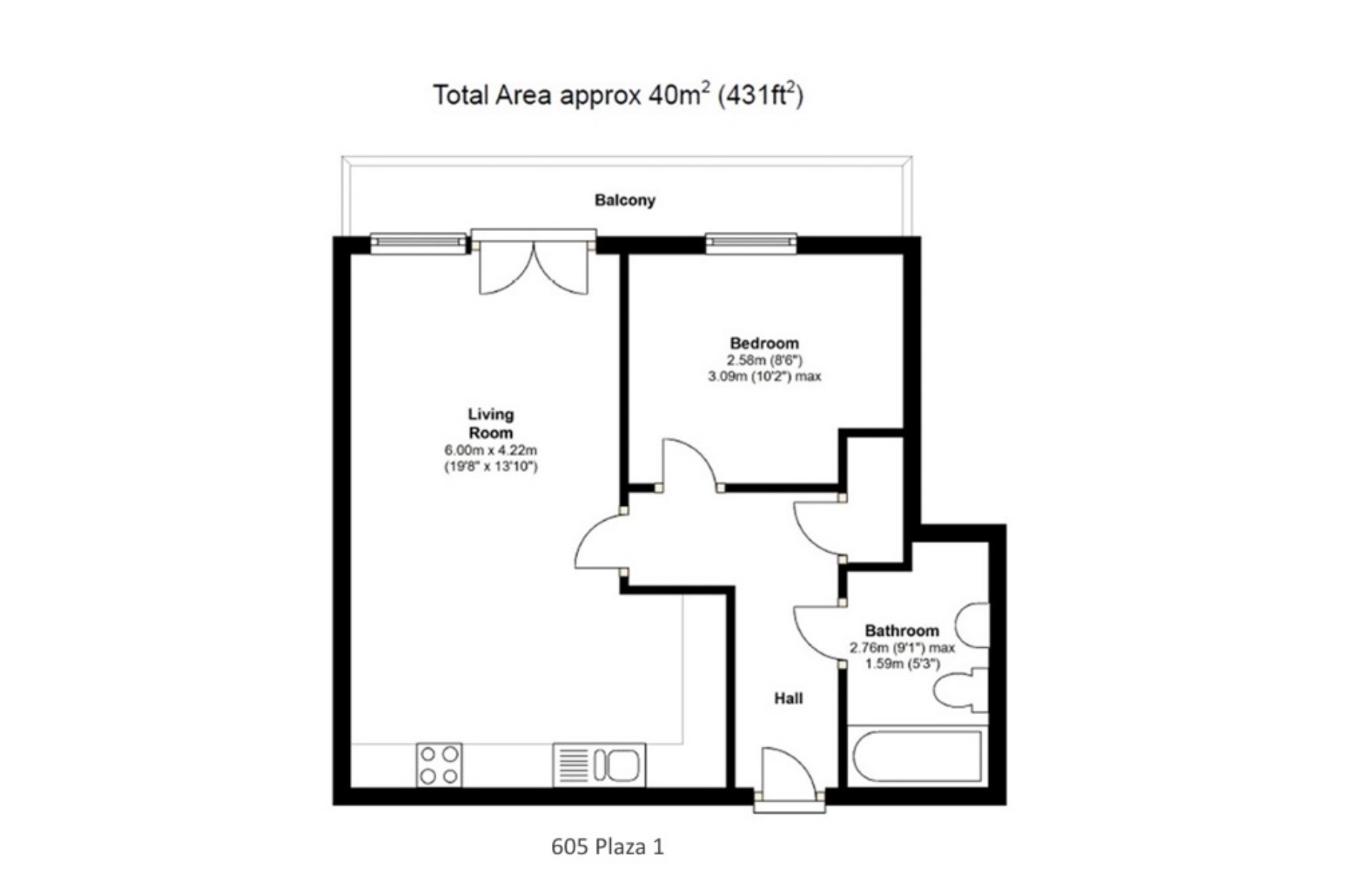West One Sheffield: apartment 1 bedroom